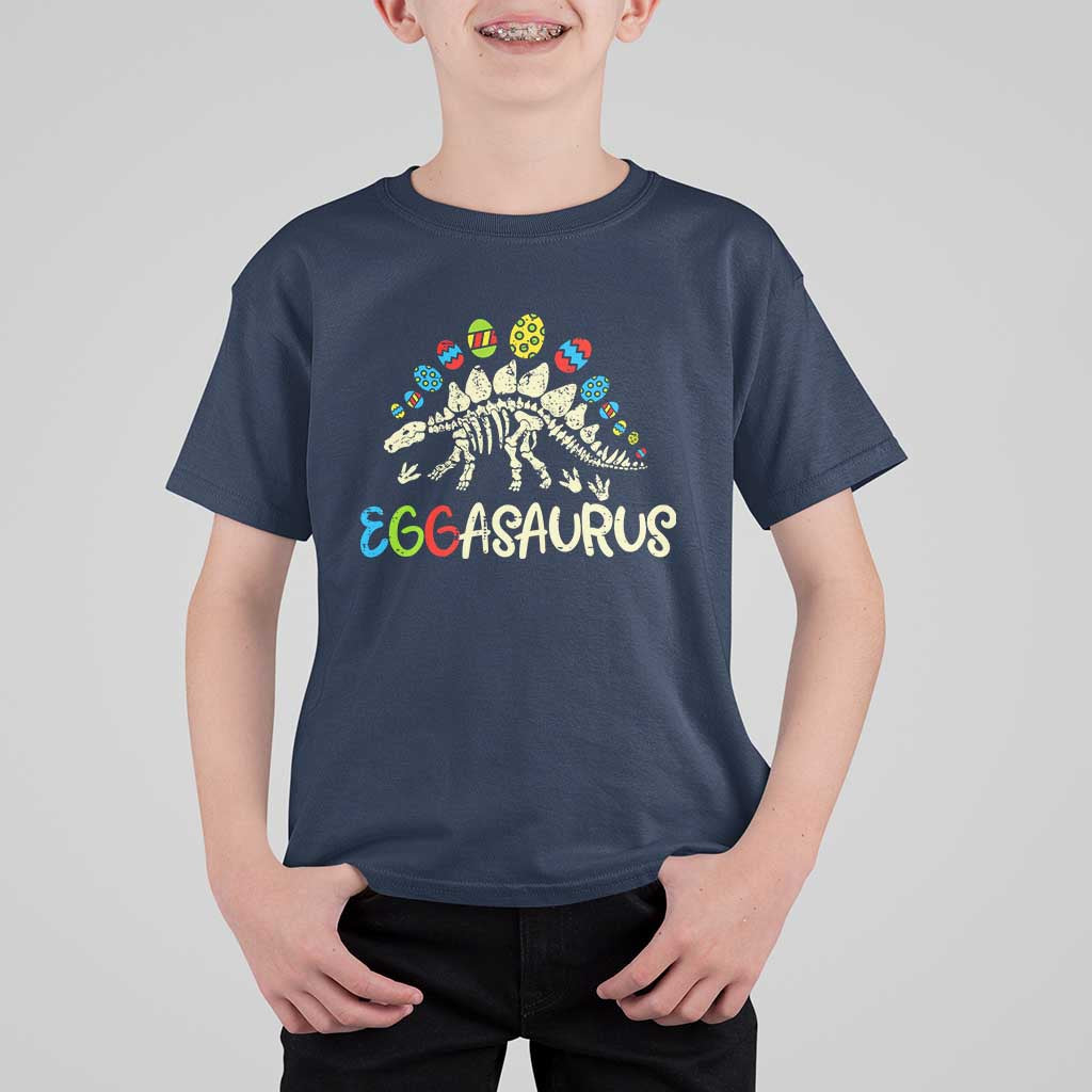 Easter Dinosaur T Shirt For Kid Kids Eggasaurus Easter Stegosaurus Dino Toddler Boys - Wonder Print Shop