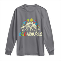 Easter Dinosaur Long Sleeve Shirt Kids Eggasaurus Easter Stegosaurus Dino Toddler Boys - Wonder Print Shop
