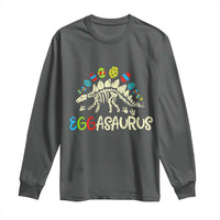 Easter Dinosaur Long Sleeve Shirt Kids Eggasaurus Easter Stegosaurus Dino Toddler Boys - Wonder Print Shop