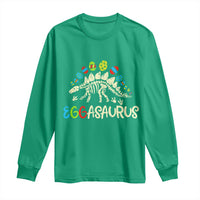 Easter Dinosaur Long Sleeve Shirt Kids Eggasaurus Easter Stegosaurus Dino Toddler Boys - Wonder Print Shop