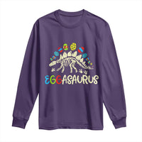 Easter Dinosaur Long Sleeve Shirt Kids Eggasaurus Easter Stegosaurus Dino Toddler Boys - Wonder Print Shop