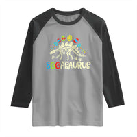 Easter Dinosaur Raglan Shirt Kids Eggasaurus Easter Stegosaurus Dino Toddler Boys - Wonder Print Shop