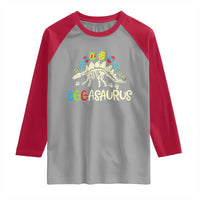 Easter Dinosaur Raglan Shirt Kids Eggasaurus Easter Stegosaurus Dino Toddler Boys - Wonder Print Shop