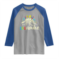 Easter Dinosaur Raglan Shirt Kids Eggasaurus Easter Stegosaurus Dino Toddler Boys - Wonder Print Shop