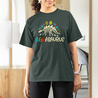 Easter Dinosaur T Shirt For Women Kids Eggasaurus Easter Stegosaurus Dino Toddler Boys - Wonder Print Shop