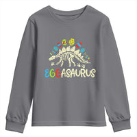 Easter Dinosaur Youth Sweatshirt Kids Eggasaurus Easter Stegosaurus Dino Toddler Boys - Wonder Print Shop