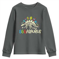 Easter Dinosaur Youth Sweatshirt Kids Eggasaurus Easter Stegosaurus Dino Toddler Boys - Wonder Print Shop
