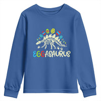 Easter Dinosaur Youth Sweatshirt Kids Eggasaurus Easter Stegosaurus Dino Toddler Boys - Wonder Print Shop