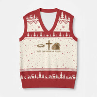 Christian Easter V-Neck Knit Sweater Vest A Lot Can Happen In Three Days