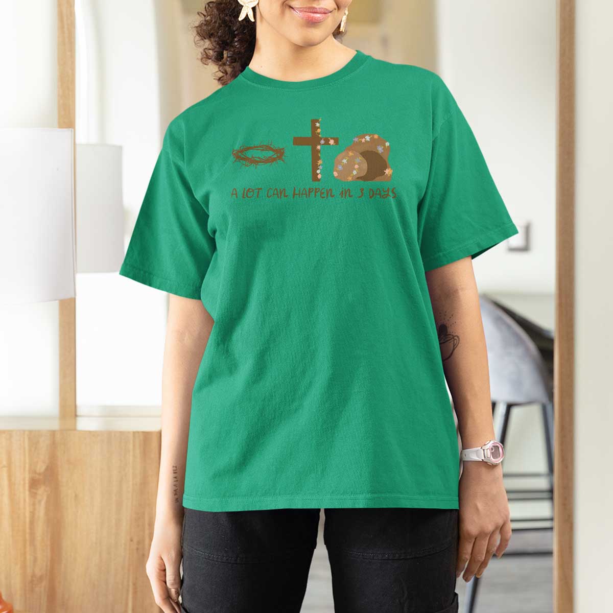 Christian Easter T Shirt For Women A Lot Can Happen In Three Days