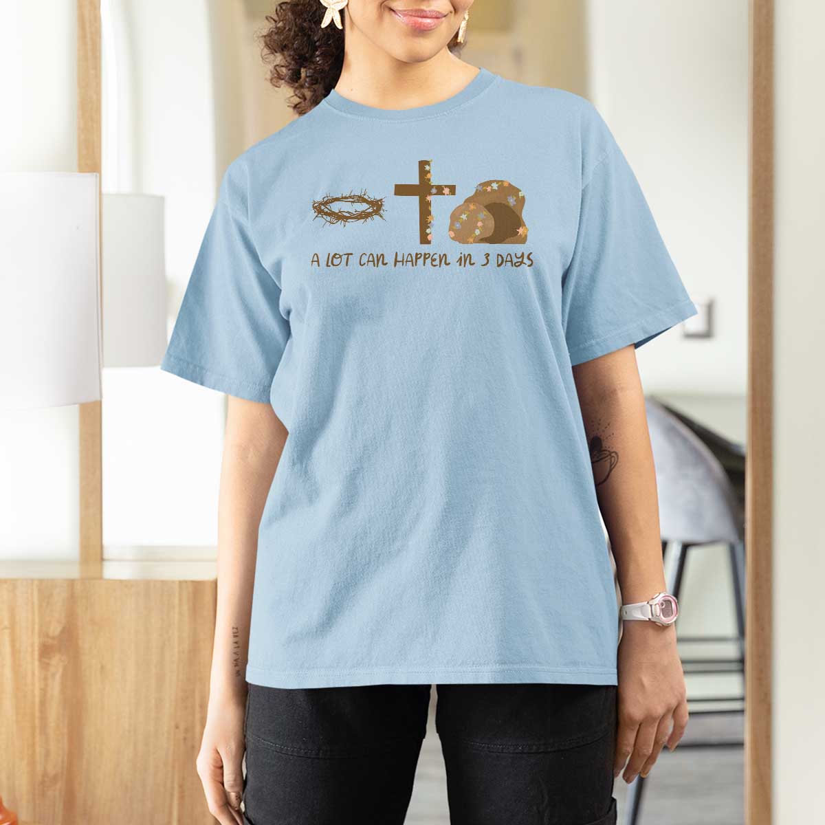 Christian Easter T Shirt For Women A Lot Can Happen In Three Days