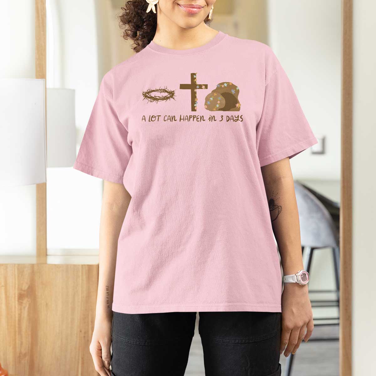Christian Easter T Shirt For Women A Lot Can Happen In Three Days