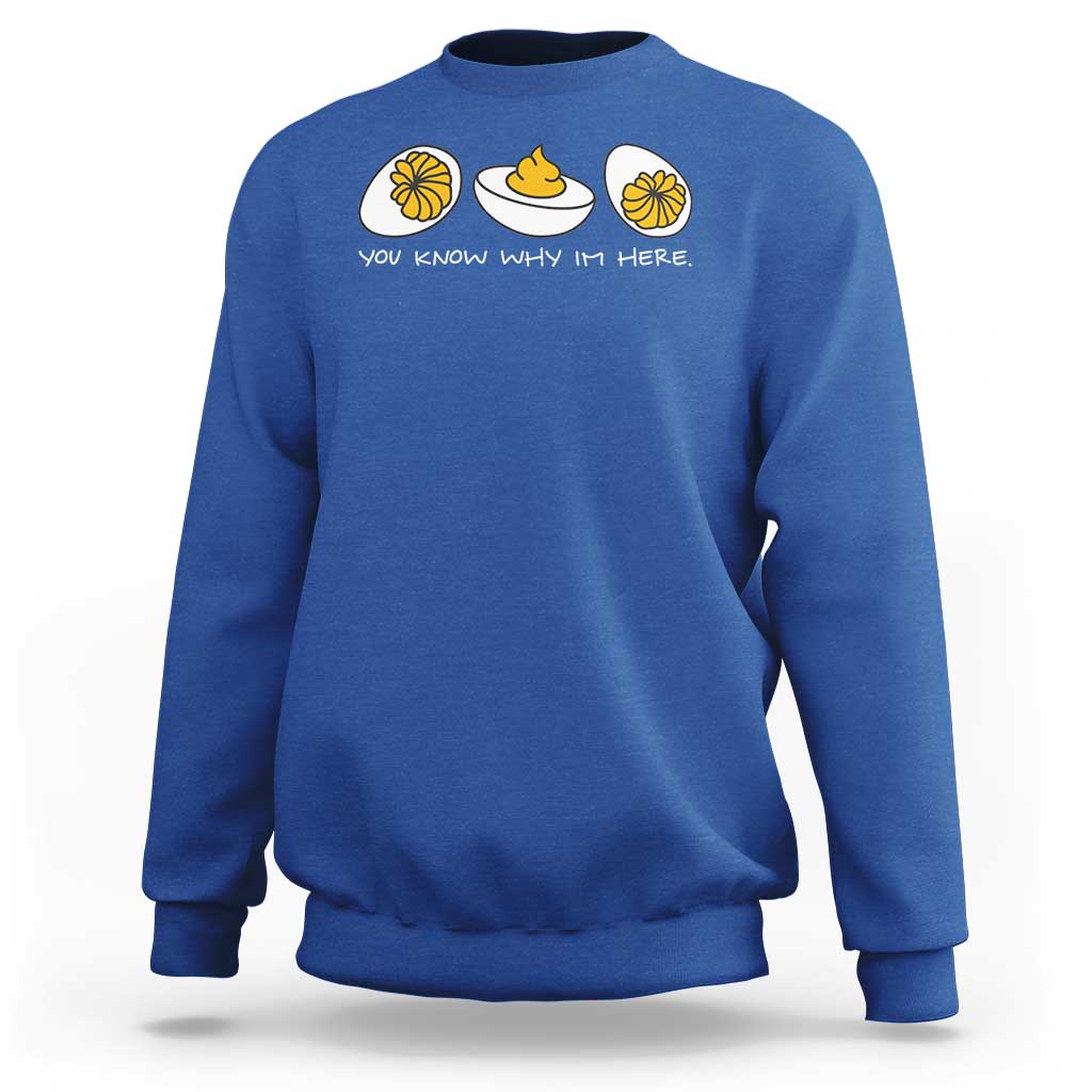 Funny Easter Sweatshirt You Know Why Im Here - Wonder Print Shop