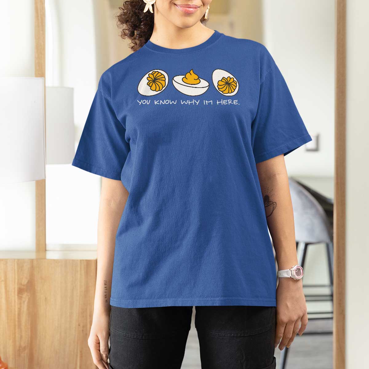 Funny Easter T Shirt For Women You Know Why Im Here - Wonder Print Shop