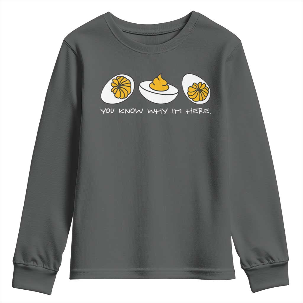 Funny Easter Youth Sweatshirt You Know Why Im Here - Wonder Print Shop