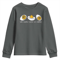 Funny Easter Youth Sweatshirt You Know Why Im Here - Wonder Print Shop