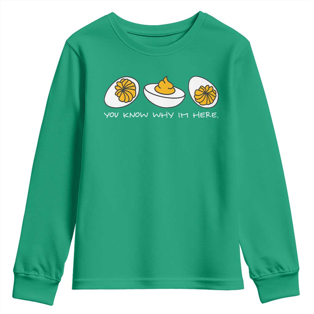 Funny Easter Youth Sweatshirt You Know Why Im Here - Wonder Print Shop