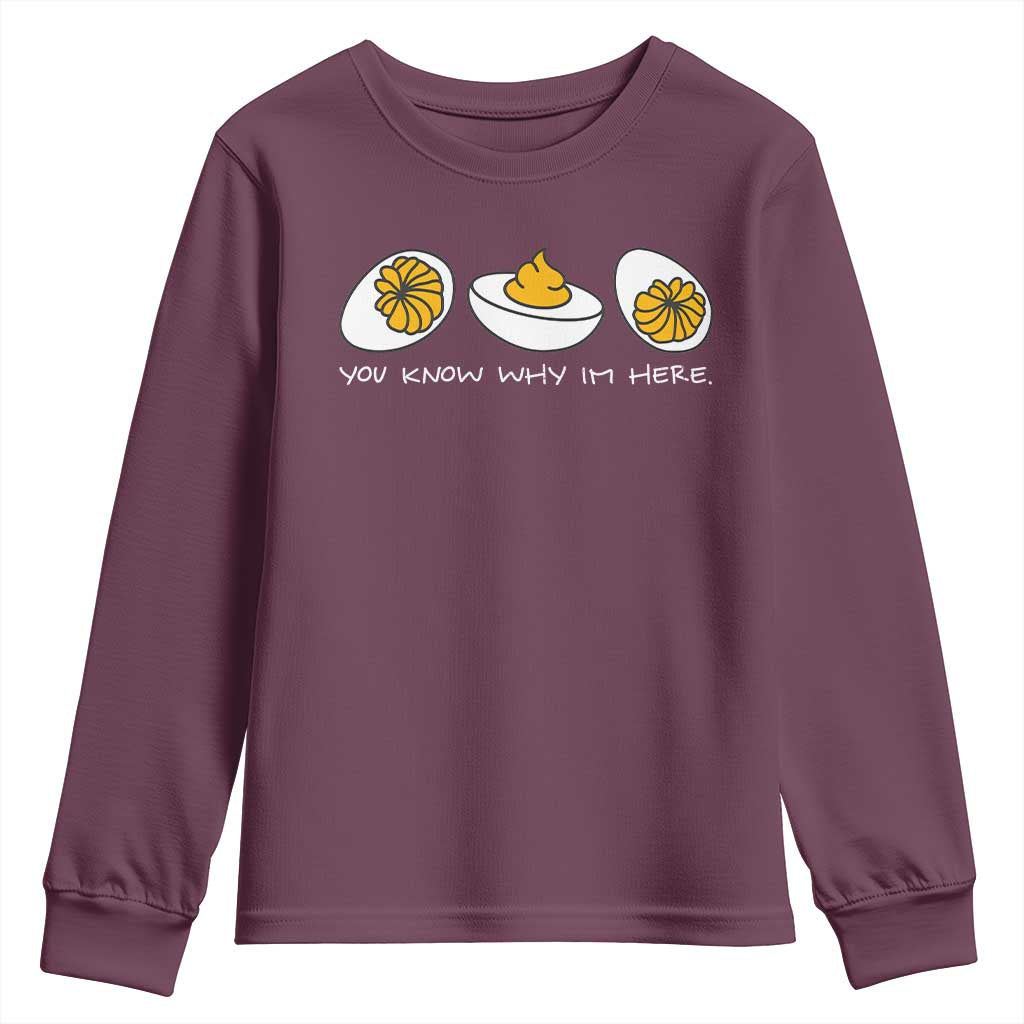 Funny Easter Youth Sweatshirt You Know Why Im Here - Wonder Print Shop