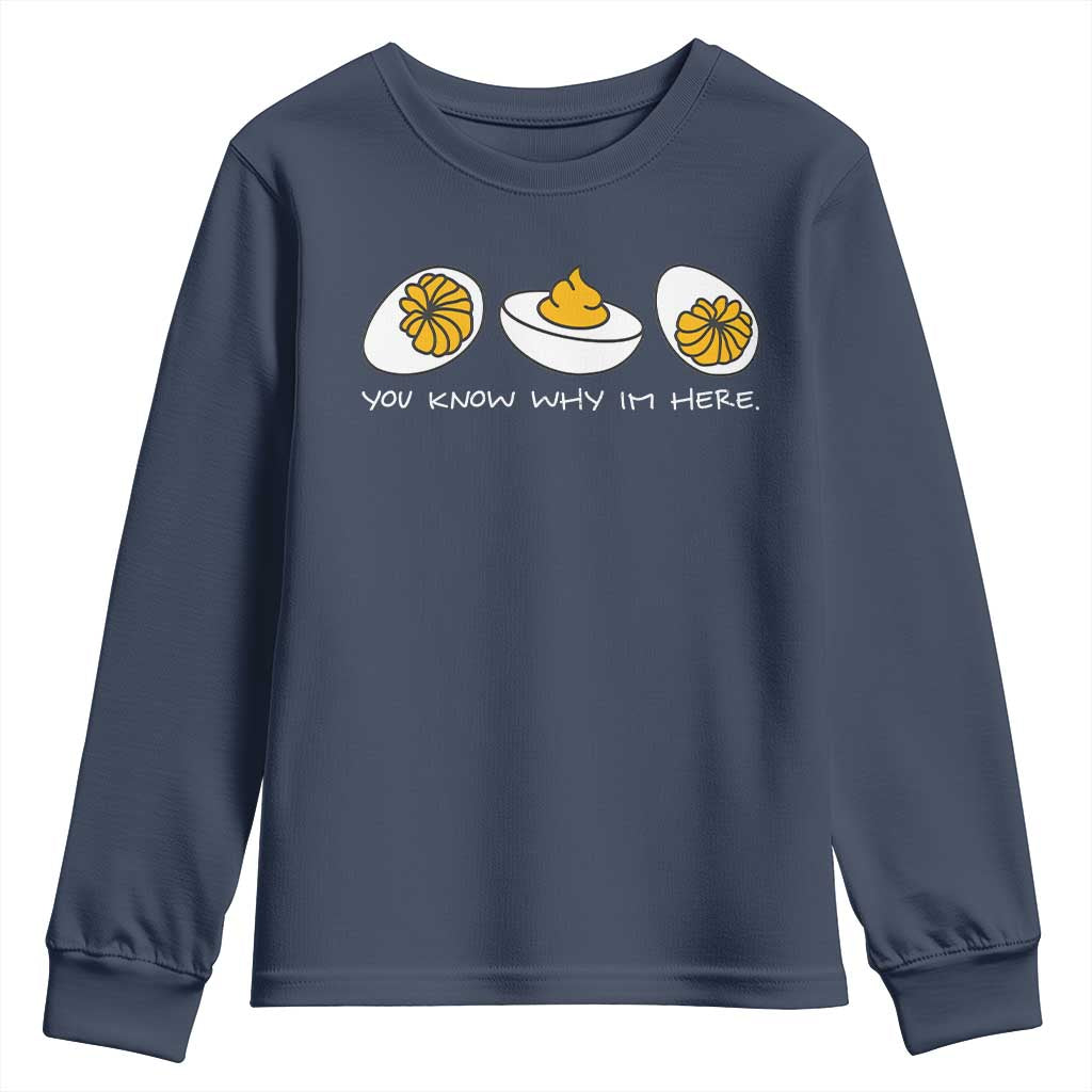 Funny Easter Youth Sweatshirt You Know Why Im Here - Wonder Print Shop