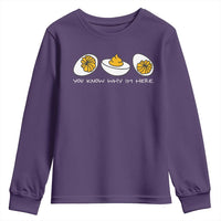 Funny Easter Youth Sweatshirt You Know Why Im Here - Wonder Print Shop