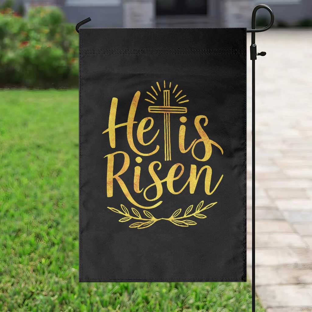 He Is Risen Garden Flag Jesus Easter Religious Christians - Wonder Print Shop