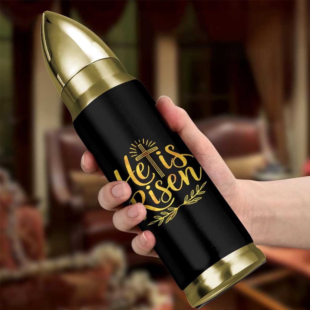 He Is Risen Bullet Tumbler Jesus Easter Religious Christians - Wonder Print Shop