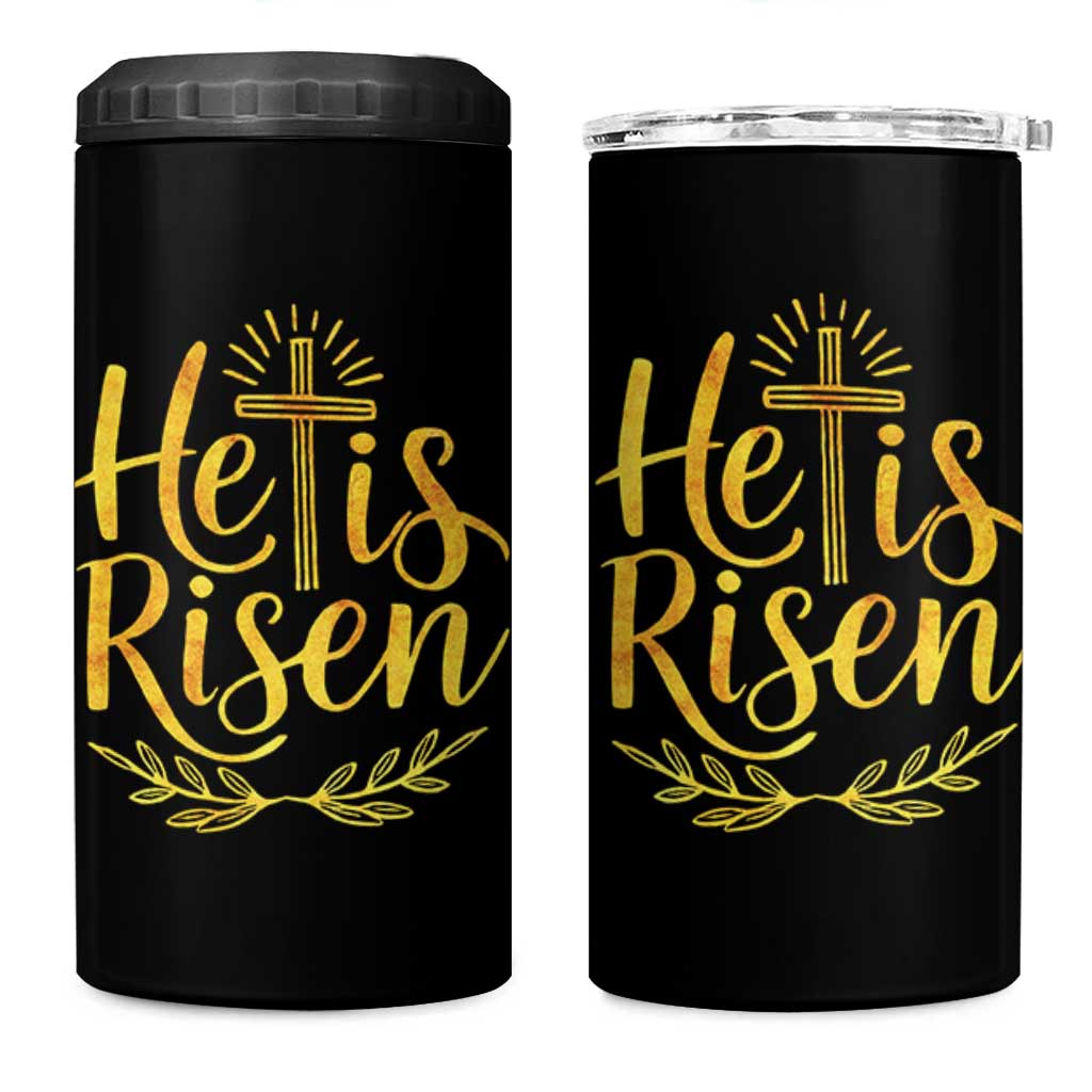He Is Risen 4 in 1 Can Cooler Tumbler Jesus Easter Religious Christians - Wonder Print Shop