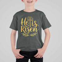 He Is Risen T Shirt For Kid Jesus Easter Religious Christians - Wonder Print Shop