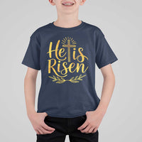 He Is Risen T Shirt For Kid Jesus Easter Religious Christians - Wonder Print Shop