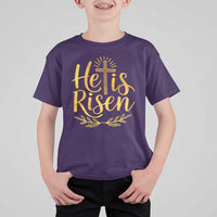 He Is Risen T Shirt For Kid Jesus Easter Religious Christians - Wonder Print Shop