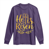 He Is Risen Long Sleeve Shirt Jesus Easter Religious Christians - Wonder Print Shop