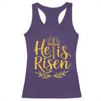 He Is Risen Racerback Tank Top Jesus Easter Religious Christians - Wonder Print Shop