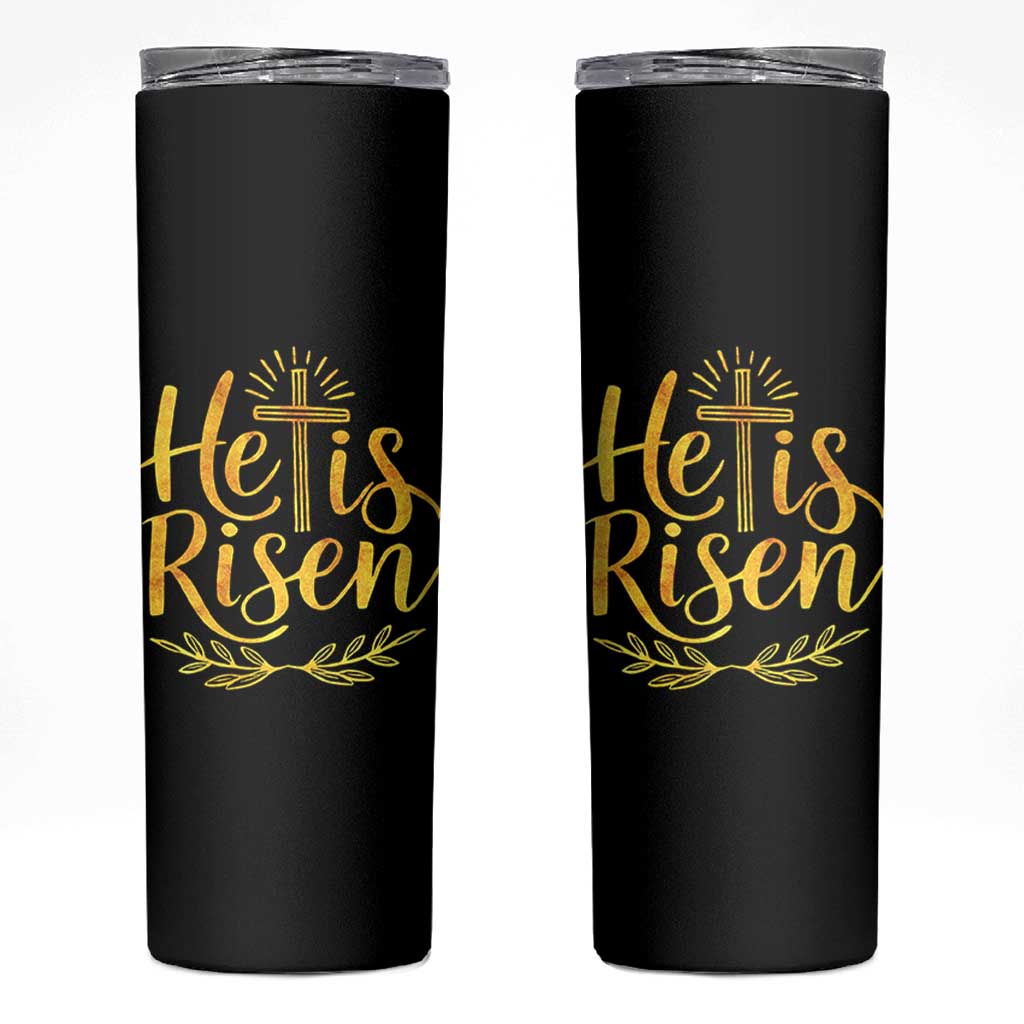 He Is Risen Skinny Tumbler Jesus Easter Religious Christians - Wonder Print Shop