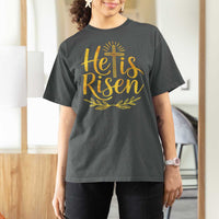 He Is Risen T Shirt For Women Jesus Easter Religious Christians - Wonder Print Shop