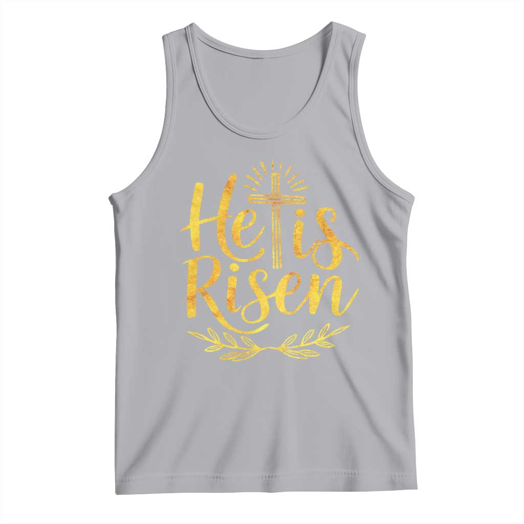 He Is Risen Tank Top Jesus Easter Religious Christians - Wonder Print Shop