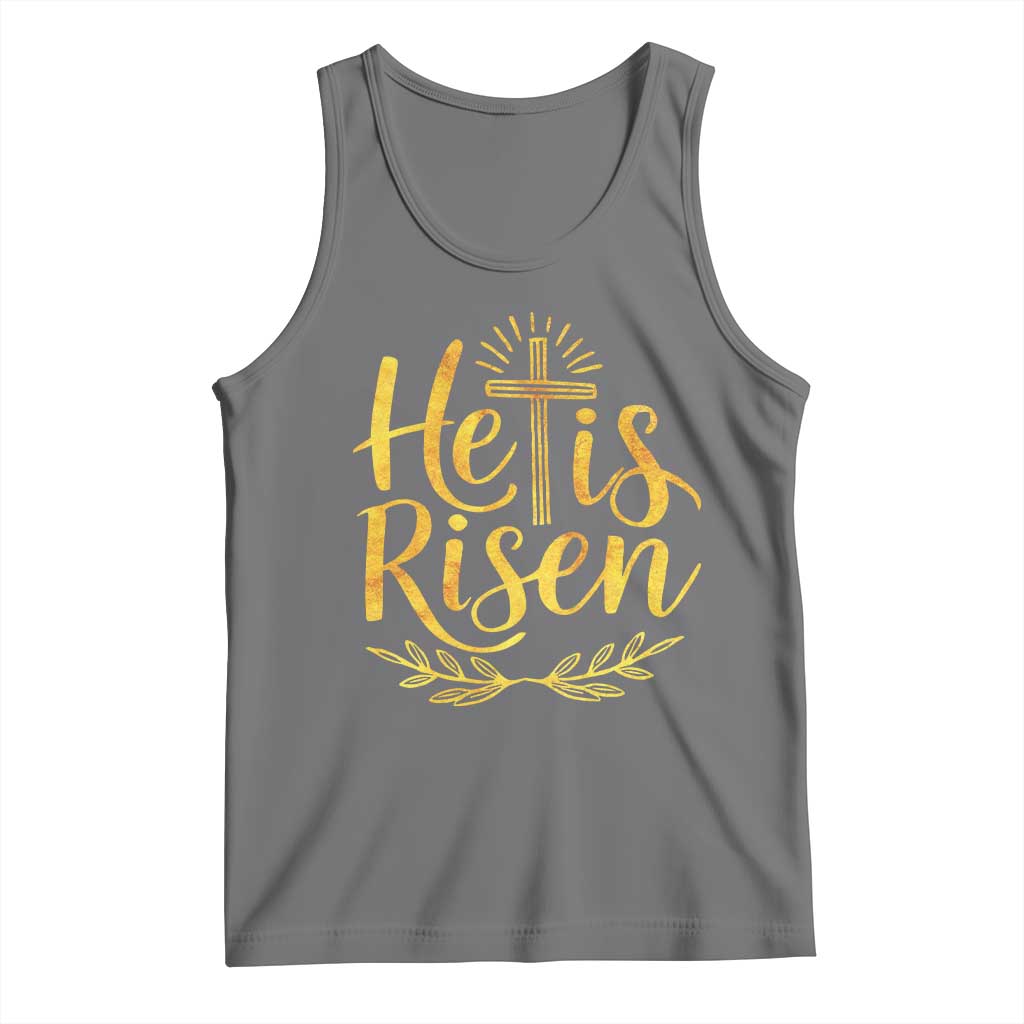 He Is Risen Tank Top Jesus Easter Religious Christians - Wonder Print Shop