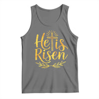 He Is Risen Tank Top Jesus Easter Religious Christians - Wonder Print Shop