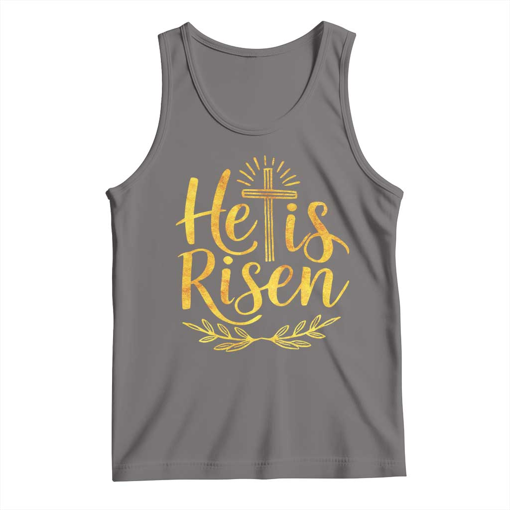 He Is Risen Tank Top Jesus Easter Religious Christians - Wonder Print Shop