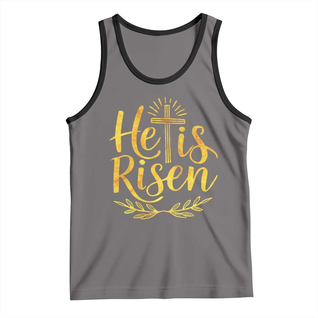 He Is Risen Tank Top Jesus Easter Religious Christians - Wonder Print Shop