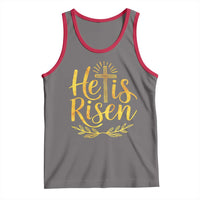He Is Risen Tank Top Jesus Easter Religious Christians - Wonder Print Shop