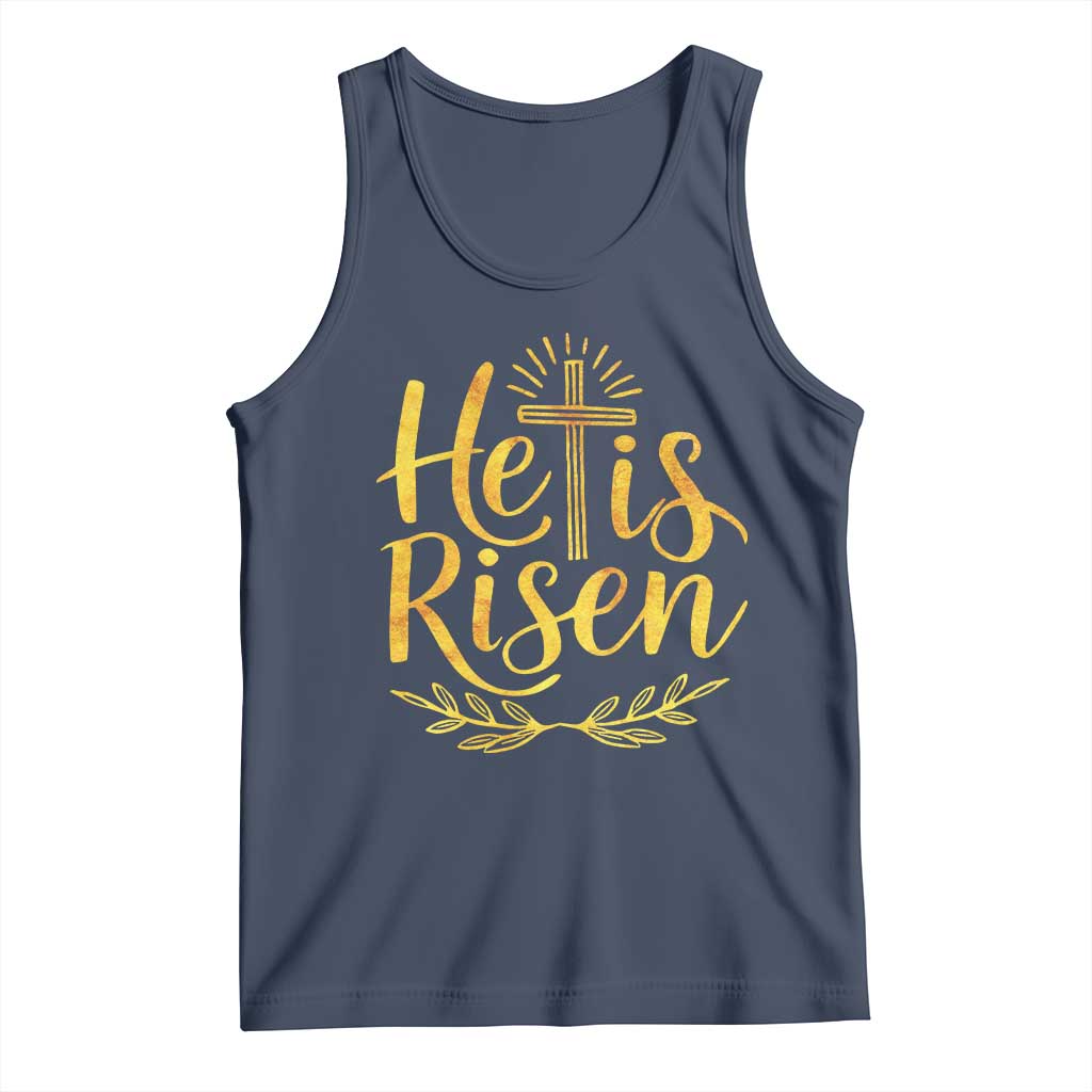 He Is Risen Tank Top Jesus Easter Religious Christians - Wonder Print Shop
