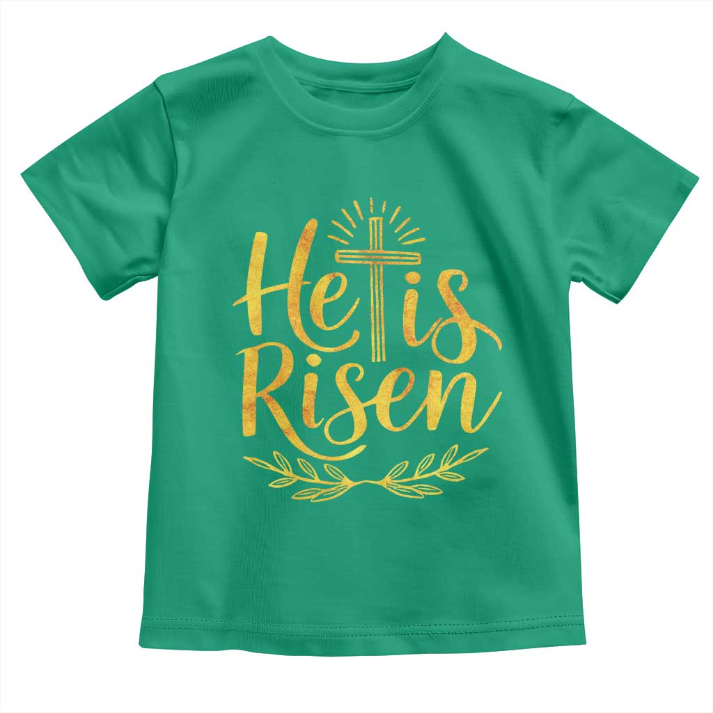 He Is Risen Toddler T Shirt Jesus Easter Religious Christians - Wonder Print Shop