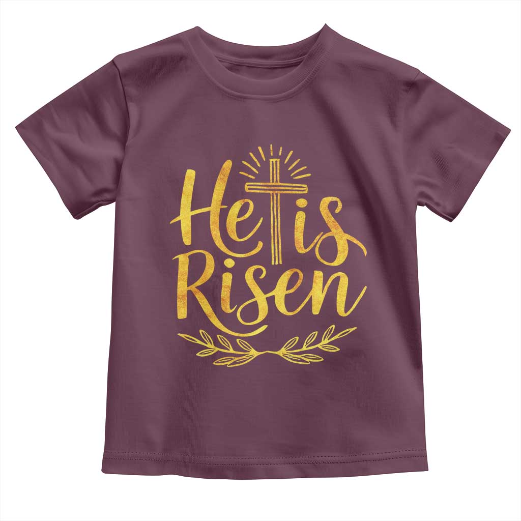 He Is Risen Toddler T Shirt Jesus Easter Religious Christians - Wonder Print Shop