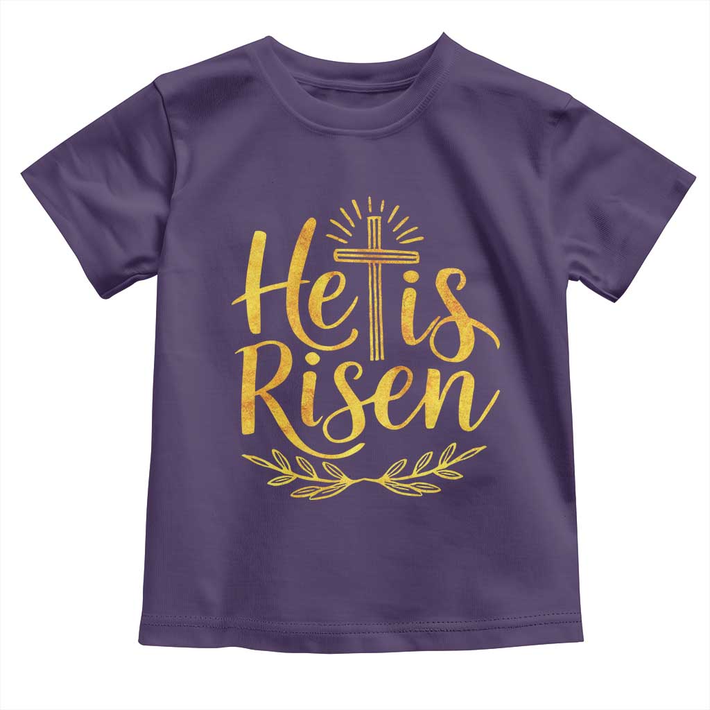 He Is Risen Toddler T Shirt Jesus Easter Religious Christians - Wonder Print Shop
