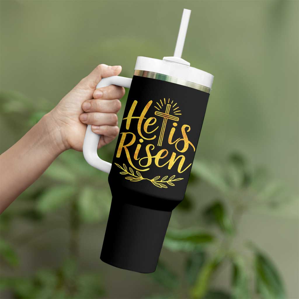 He Is Risen Tumbler With Handle Jesus Easter Religious Christians - Wonder Print Shop