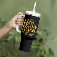 He Is Risen Tumbler With Handle Jesus Easter Religious Christians - Wonder Print Shop