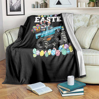 Boys Happy Easter Bunny Monster Truck Throw Blanket Eggs Cool Rabbit Car Lovers Toddler - Wonder Print Shop