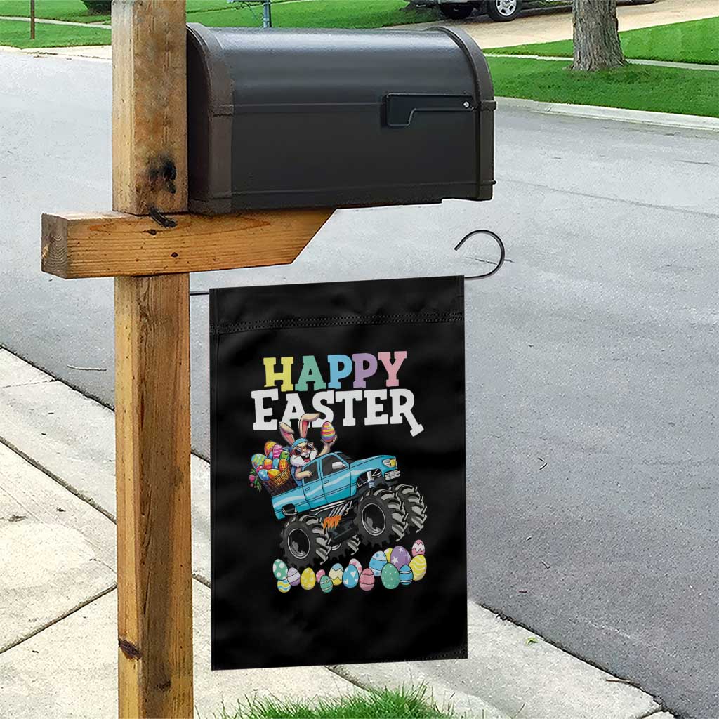 Boys Happy Easter Bunny Monster Truck Garden Flag Eggs Cool Rabbit Car Lovers Toddler - Wonder Print Shop