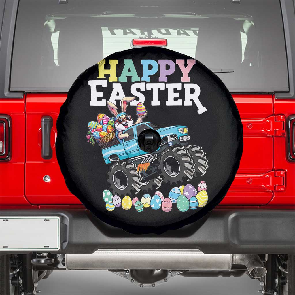 Boys Happy Easter Bunny Monster Truck Spare Tire Cover Eggs Cool Rabbit Car Lovers Toddler - Wonder Print Shop