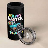 Boys Happy Easter Bunny Monster Truck 4 in 1 Can Cooler Tumbler Eggs Cool Rabbit Car Lovers Toddler - Wonder Print Shop